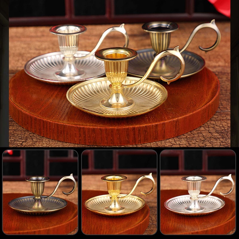 Giá Đỡ Nến Cầm Tay Phong Cách Châu Âu Cổ Điển