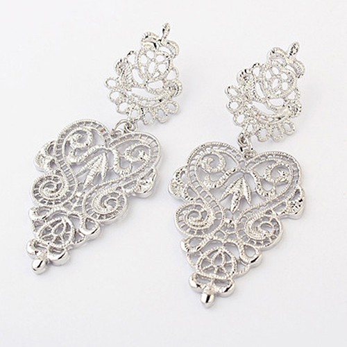 Women's Bohemian Hollow Design Long Drop Dangle Earrings Piercing Jewelry