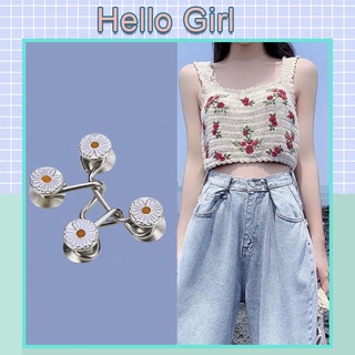 Ghim cài thắt lưng quần in họa tiết hoa cúc dễ thương độc đáo có thể điều chỉnh