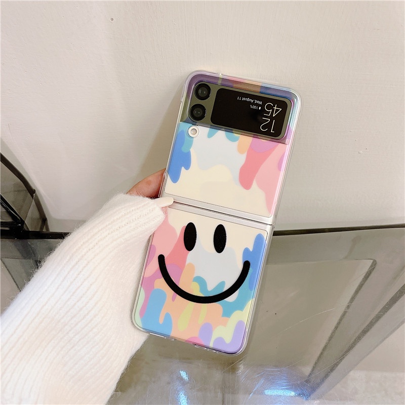 Ốp Điện Thoại PC Cứng Họa Tiết Cầu Vồng Hoạt Hình Cho Samsung Galaxy Z Flip 3 4 Z Flip3 ZFlip3 ZFlip 4 5G