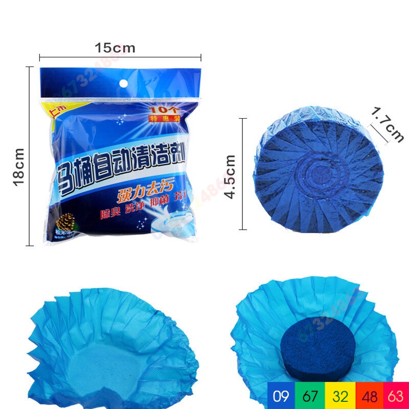 Combo túi 10 viên tẩy bồn cầu