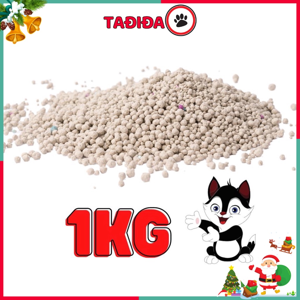 Cát Vệ Sinh Cho Mèo Bentonite thấm hút tốt 1KG tiện lợi , Cát cho Mèo Hamster Munchkin Scottish thơm dịu - Tadida Pet