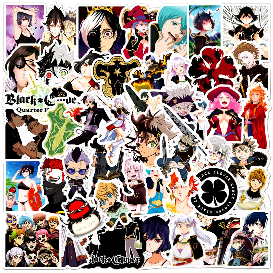 100Pcs/Set ❉ Black Clover Series A Stickers ❉ Anime Asta Noell Silva Waterproof Fashion DIY Decals Doodle Stickers