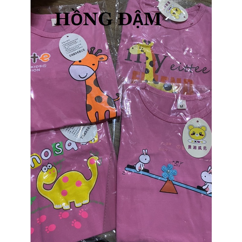 Áo phông cotton tầu cho bé gái hoạt hình cute XHN893