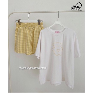 Đồ bộ đùi cotton cao cấp mặc mát.