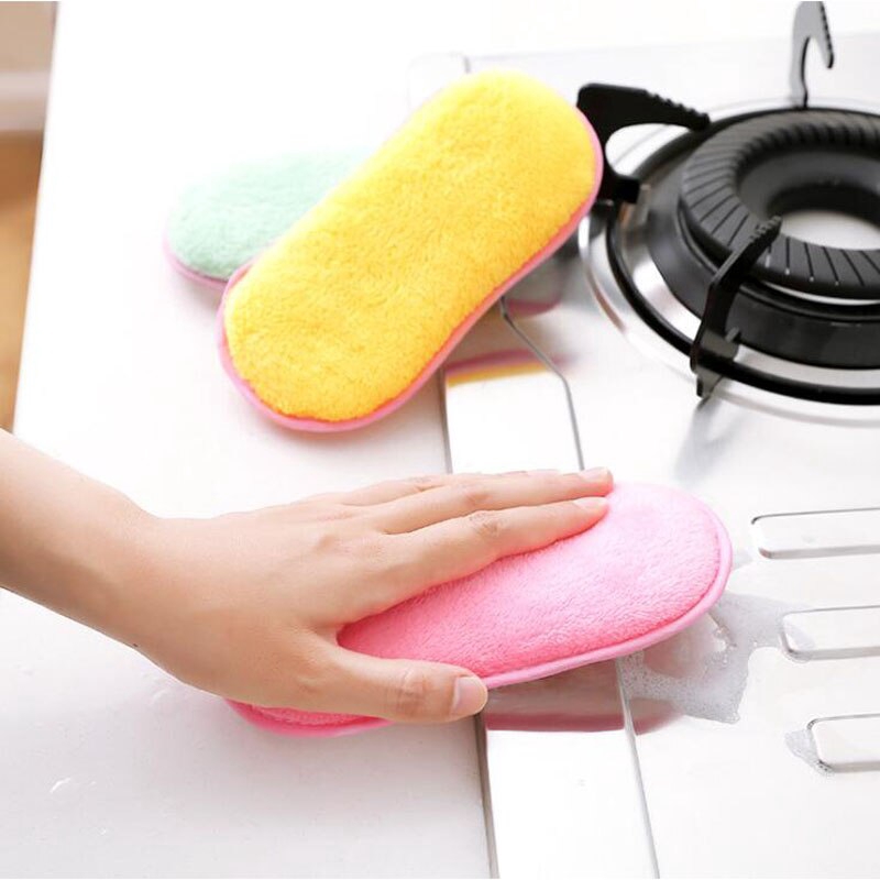 Miếng chà rửa vệ sinh đồ dùng nhà bếp thiết kế 2 mặt tiện dụng