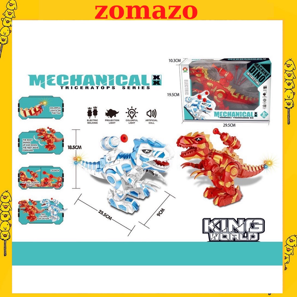 Đồ chơi cho bé mô hình Robot khủng long bạo chúa ZOMAZO khủng long chiến đấu 22120 khủng long bắn tên