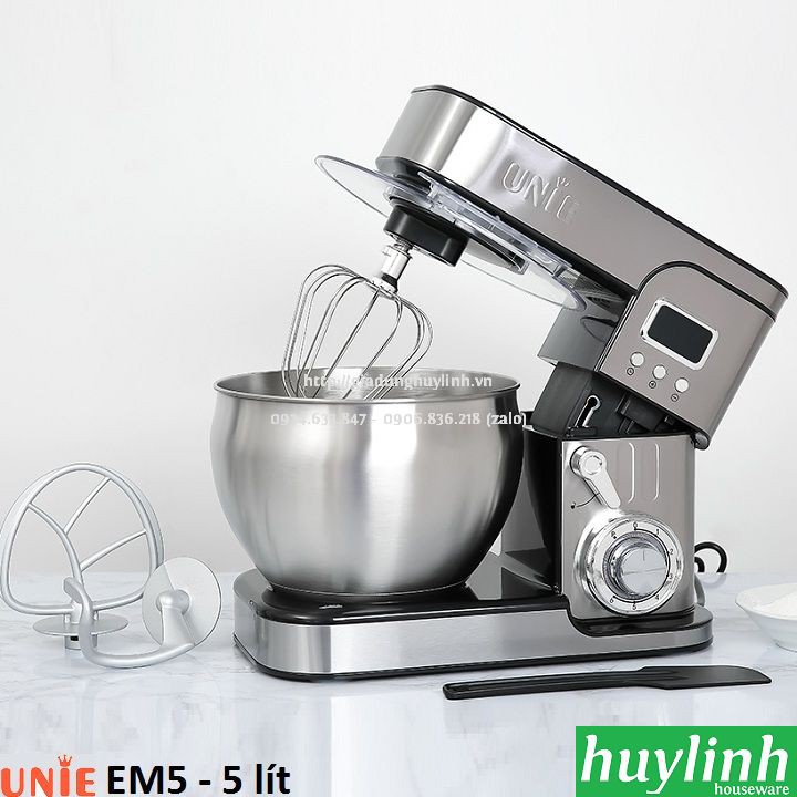 [Mã ELHAMS5 giảm 6% đơn 300K] Máy trộn nhồi bột Unie EM5 - 8 lít - 1300W