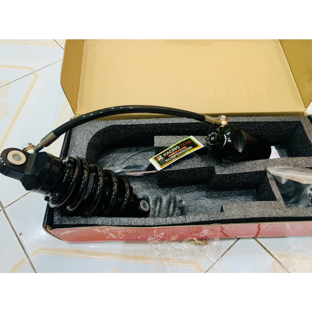 Phuộc Zone raccing bình dầu đen ty vàng nhún nhảy bao phê gắn exciter 135 150