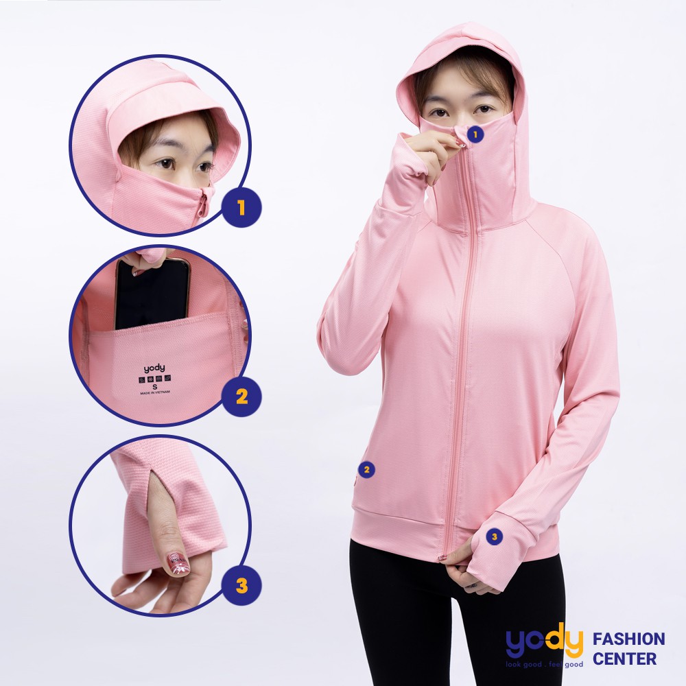 Áo chống nắng nữ YODY cản tia UV thoáng mát mềm mại ACN4002 | BigBuy360 - bigbuy360.vn