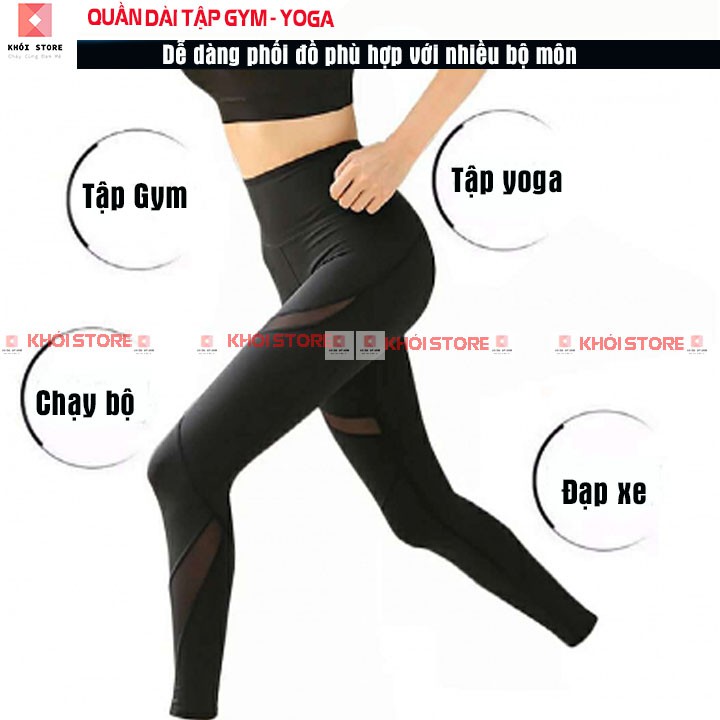 Quần legging thể thao nữ Khói Store cạp cao nâng mông - K106