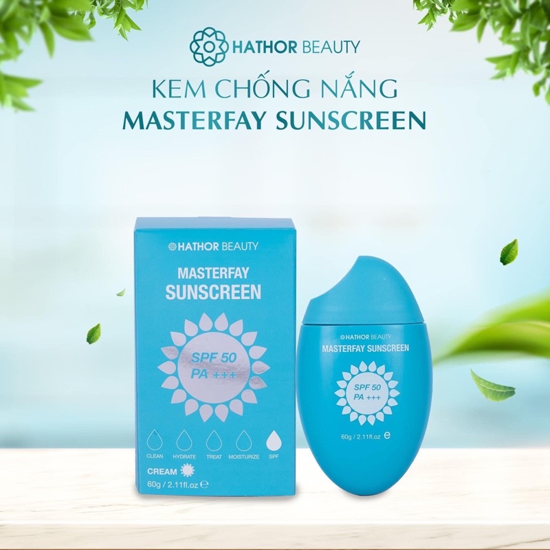 Kem chống nắng vật lý[Tặng kem mặt nạ dưỡng da & kem chống nắng mini] Sunscreen Masterfay 60g