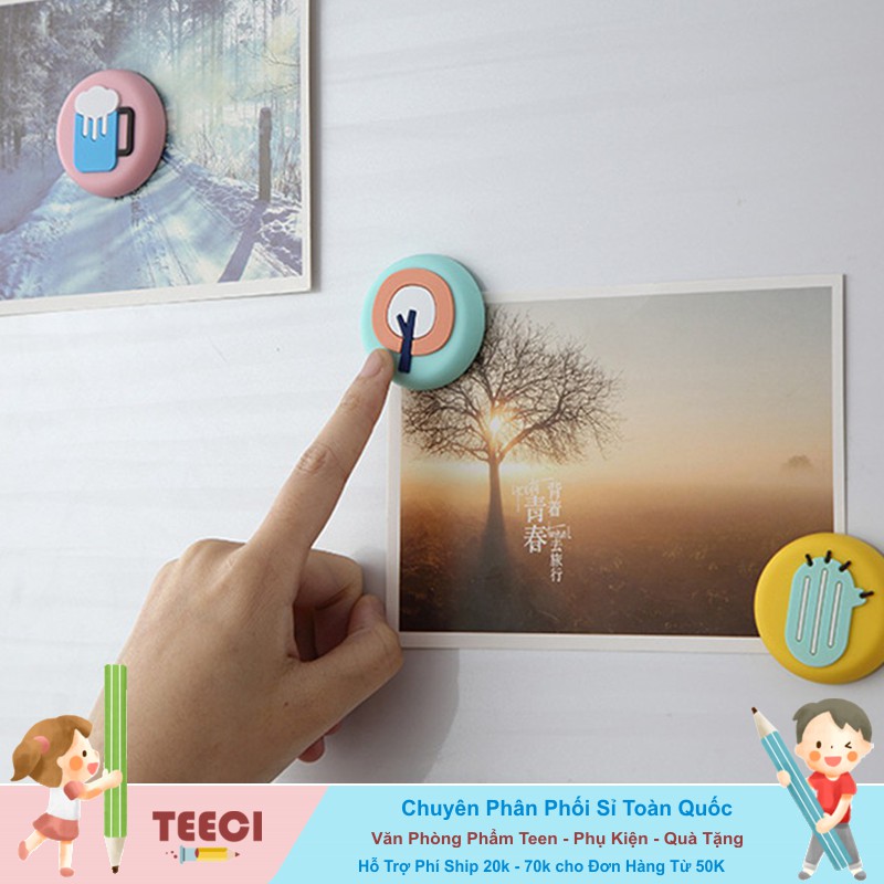 Nam Châm Silicon Dính Hít Trang Trí Dán Tủ Lạnh Kệ Sách Giỏ Bút Dán Giấy Nhắc Việc Decor A268