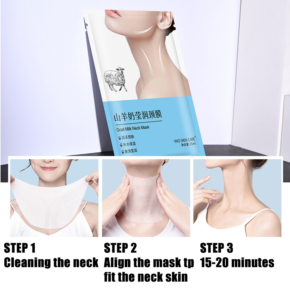 Set 1 / 3 / 5 Mặt Nạ Cổ Sữa Dê Dưỡng Ẩm Làm Săn Chắc Da