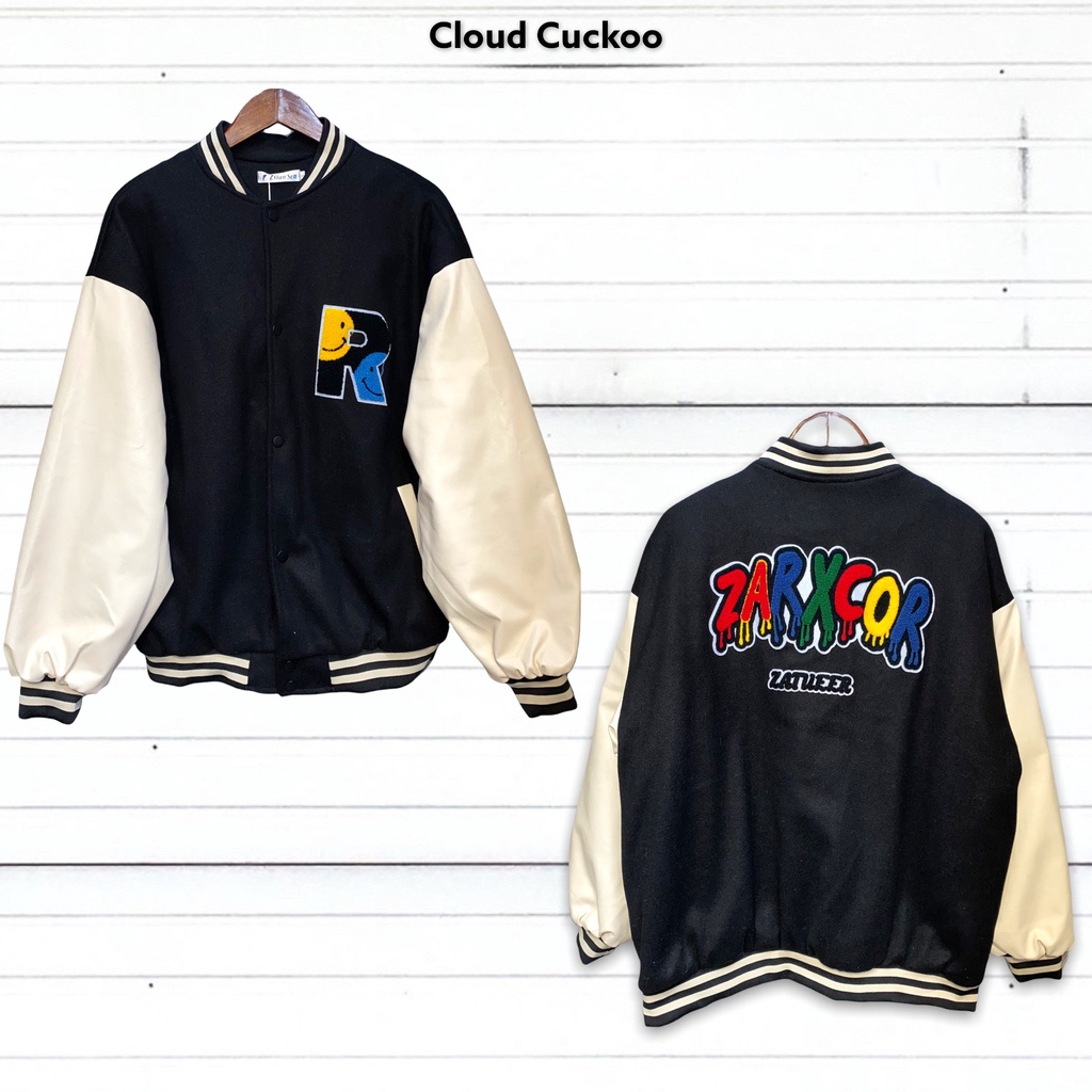 Áo Khoác Bomber Unisex Thêu Chữ Bông Nhiều Màu - Mã Số: W50