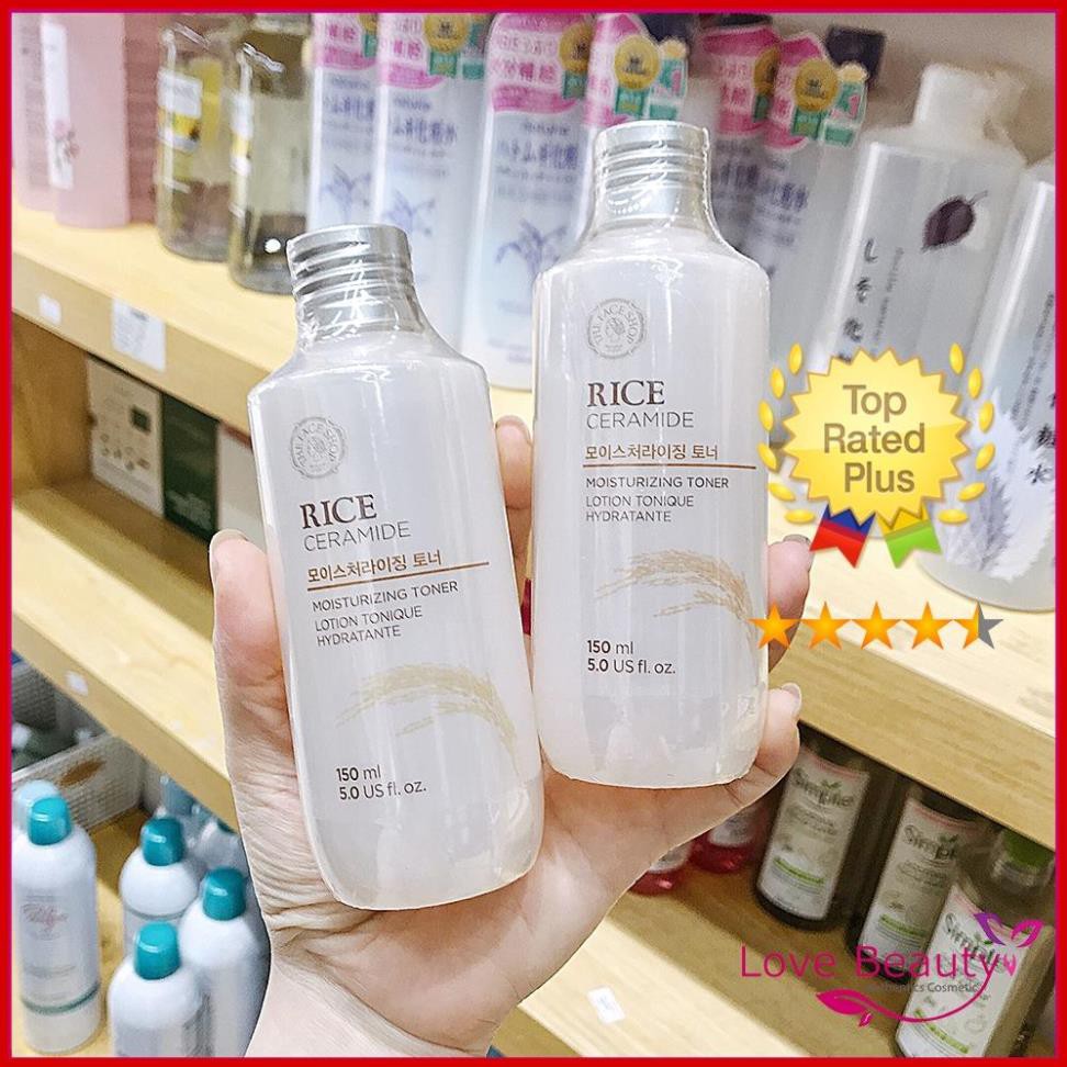 Nước hoa hồng Gạo làm sáng da Rice & Cẻramide Móisture Toner 150ml [lovebeautyshop]