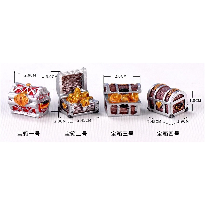 [ Ảnh Thật ] Rương Kho Báu Lớn - Phụ kiện trang trí tiểu cảnh sen đá terrarium