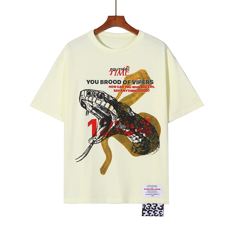 RRR123 alchemy python print short-sleeved high street sports casual loose round neck T-shirt couple with the same paragraph