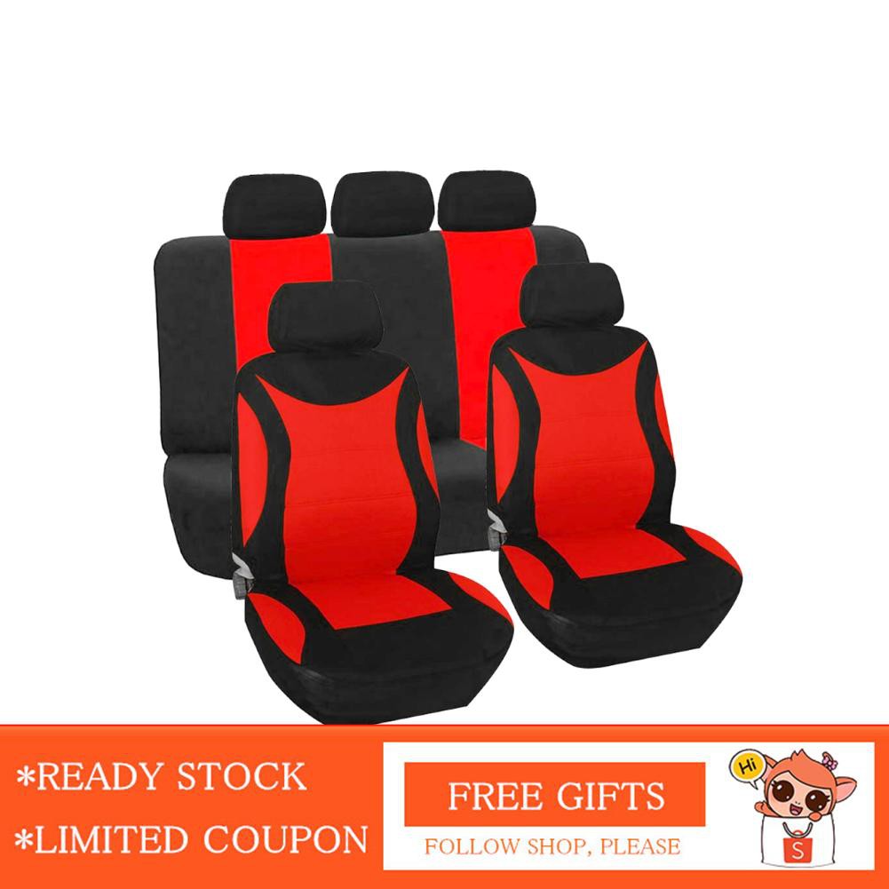 Nearbeauty 9Pcs/Set Seat Cover Protector Interior Accessory for 5-Seats Car