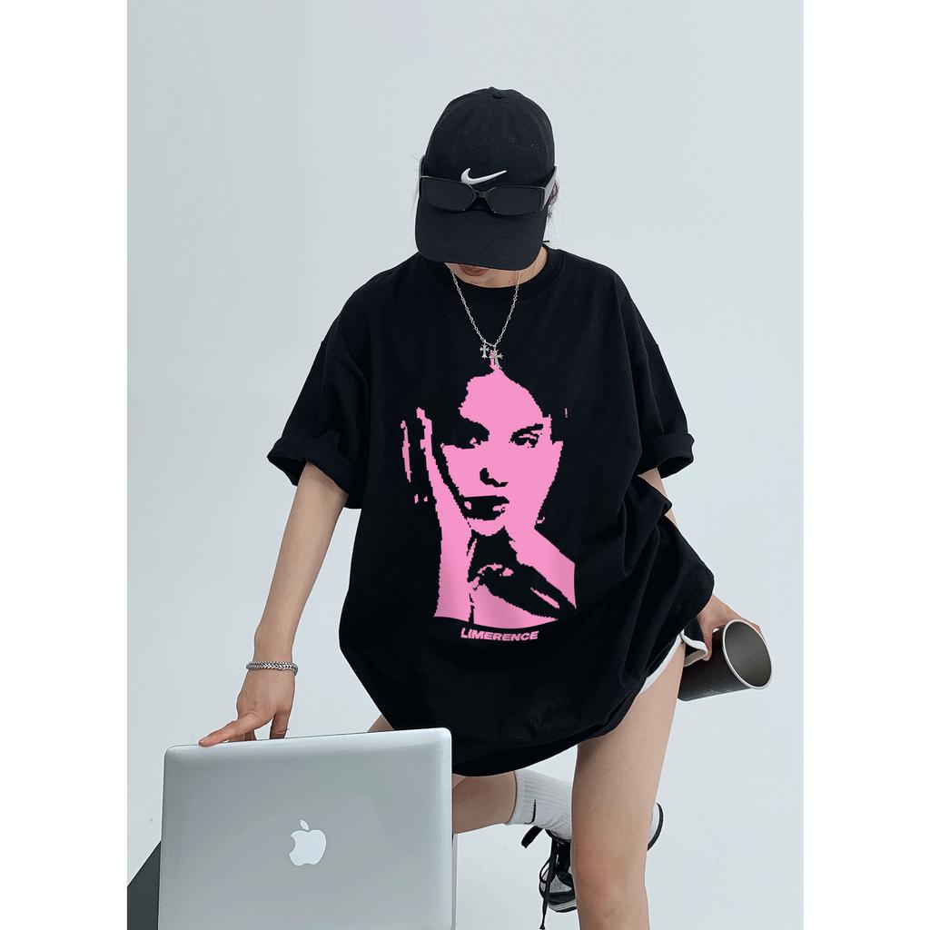 Áo thun form rộng LIMERENCE Basic Tee gương mặt cô gái vải cotton cao cấp co giãn, dày dặn Local Brand