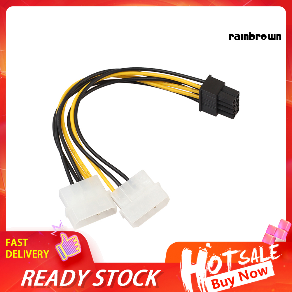 Dây Cáp Thẻ Đồ Họa 18cm 8 Pin (6 + 2) Pcie Sang Molex