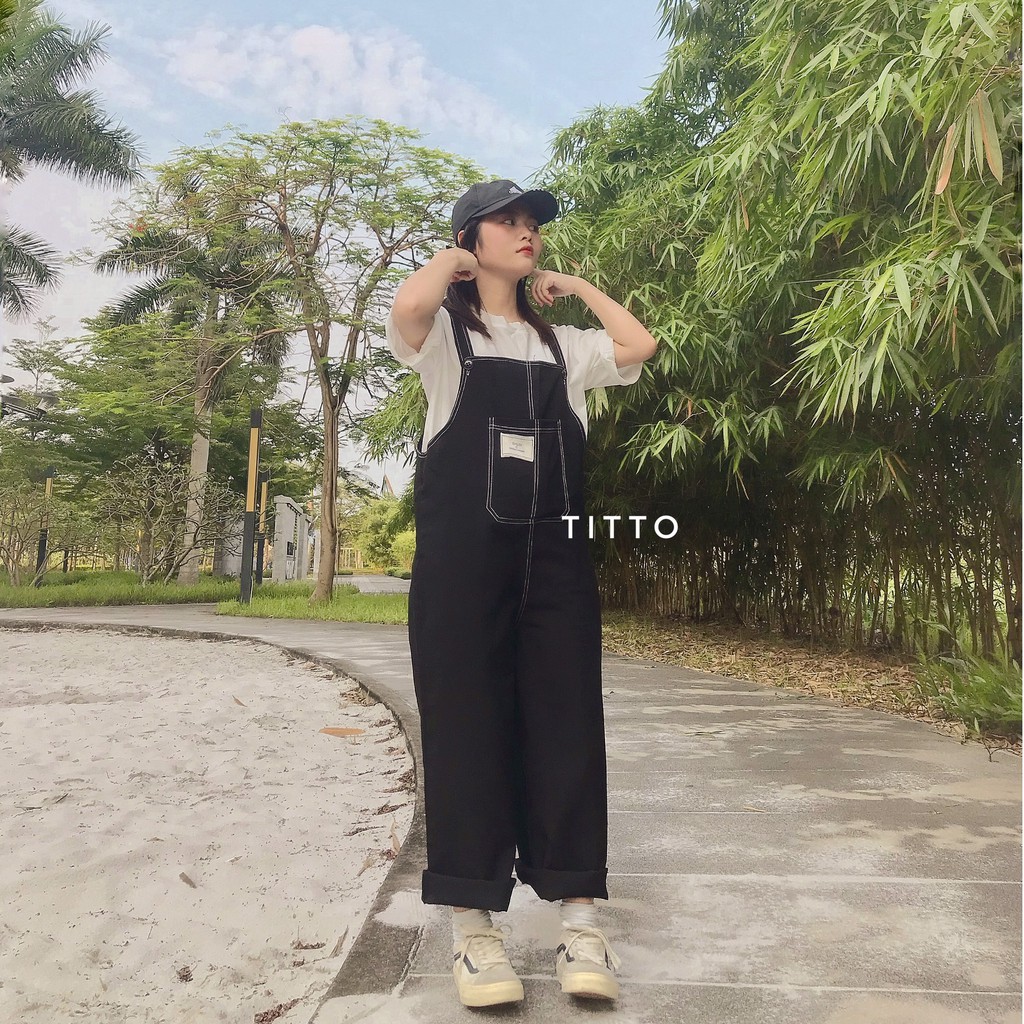 [Mã FAGREEN245 giảm 10% tối đa 30K đơn 99K] Yếm Quần Chỉ Nổi Chất Tuyết Mưa Ullzzang - Ảnh Thật - Titto Closet | BigBuy360 - bigbuy360.vn