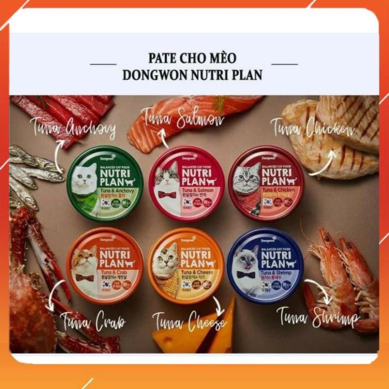 pate cho mèo - pate hàn quốc nutri plan 160g/lon