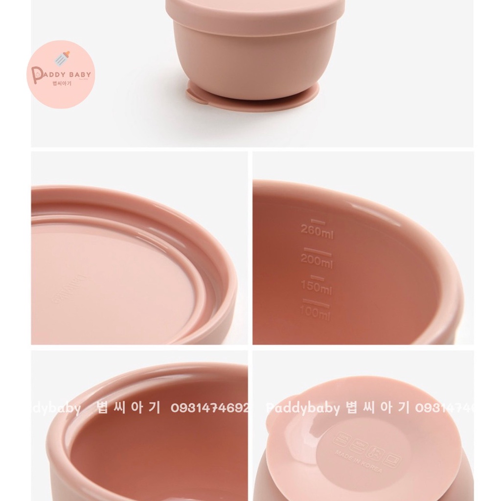 Bát chén silicon đế hít silicon Dailylike Bonbon Hàn Quốc cho bé ăn dặm - Made In Korea