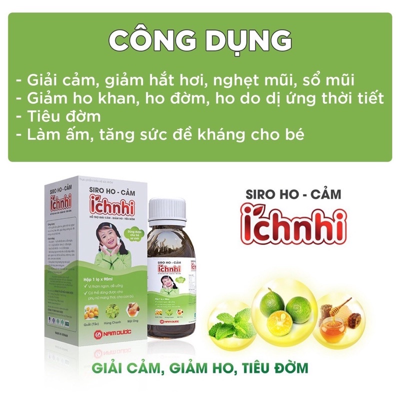 ✅ Siro Ích Nhi  giúp giải cảm- giảm ho- tiêu đờm