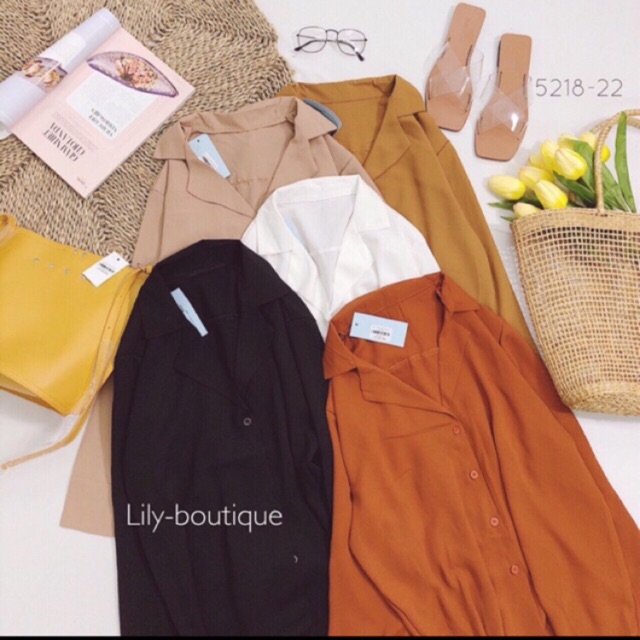 Sơ mi cổ vest tay dài 5 màu