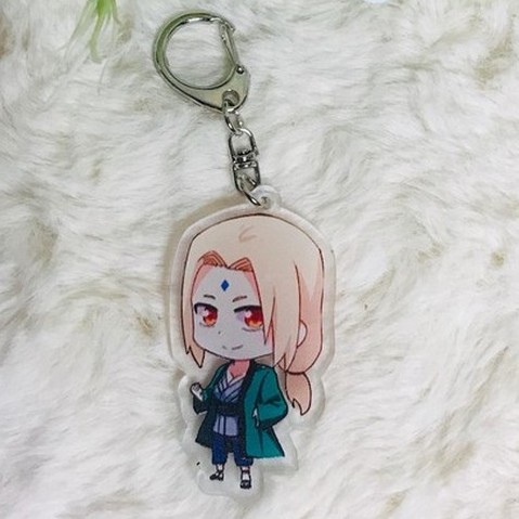 (UP) ( Mica trong ) Móc khóa Tsunade Naruto quà tặng xinh xắn dễ thương anime chibi