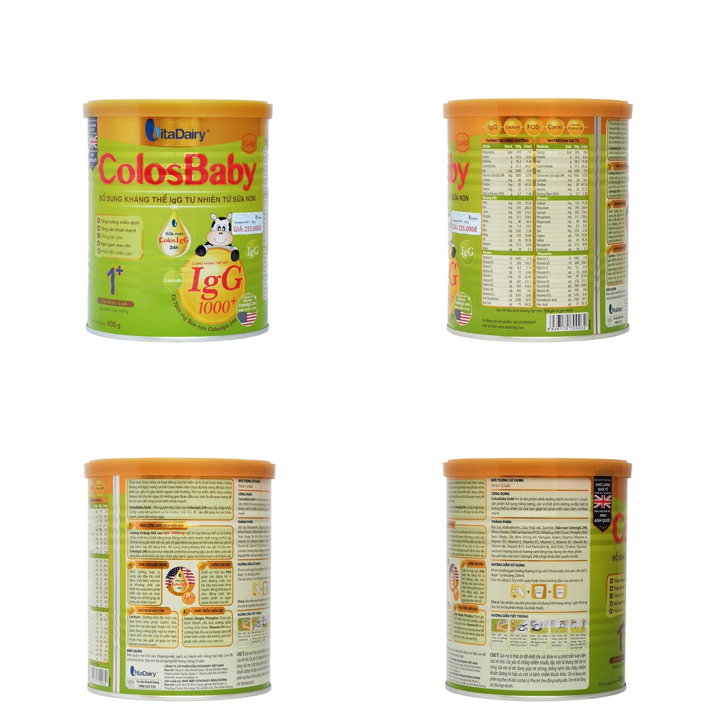 SỮA BỘT COLOSBABY GOLD 0+/1+/2+ 400G