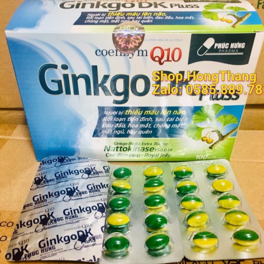 HOẠT HUYẾT DƯỠNG NÃO GINKGO DK Q10 , bổ sung dưỡng chất cho não