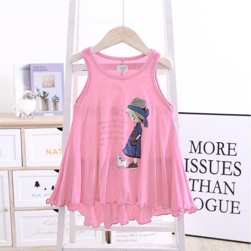 Váy bé gái , đầm bé gái mặc hè chất cotton size đại đến 50kg - VÁY BABYDOLL cô gái