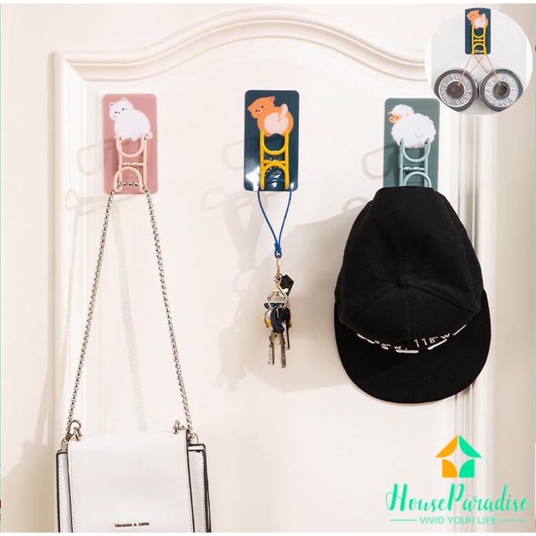 Bộ 3 Cái!!!! 3 CáiMóc Treo Khăn Gắn Tường Không Cần Khoan Tiện Dụng Cho Nhà Bếp / Nhà Tắm