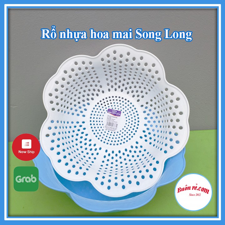 Rổ nhựa hoa mai Song Long màu sắc tươi tắn 00392