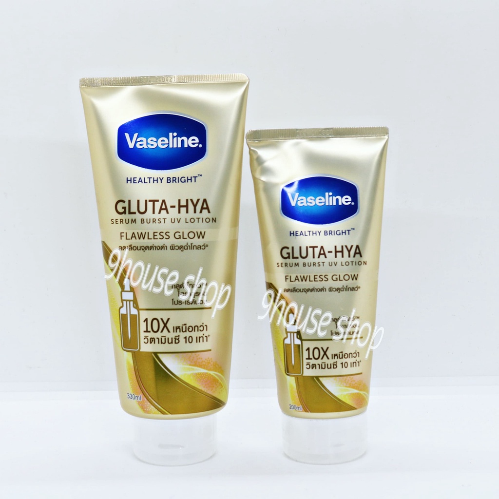 (VÀNG- NGÀY) 01 TUÝP Dưỡng Thể Trắng Da Vaseline Healthy Bright Gluta-hya Serum Burst UV Lotion Flawless Glow Thái Lan