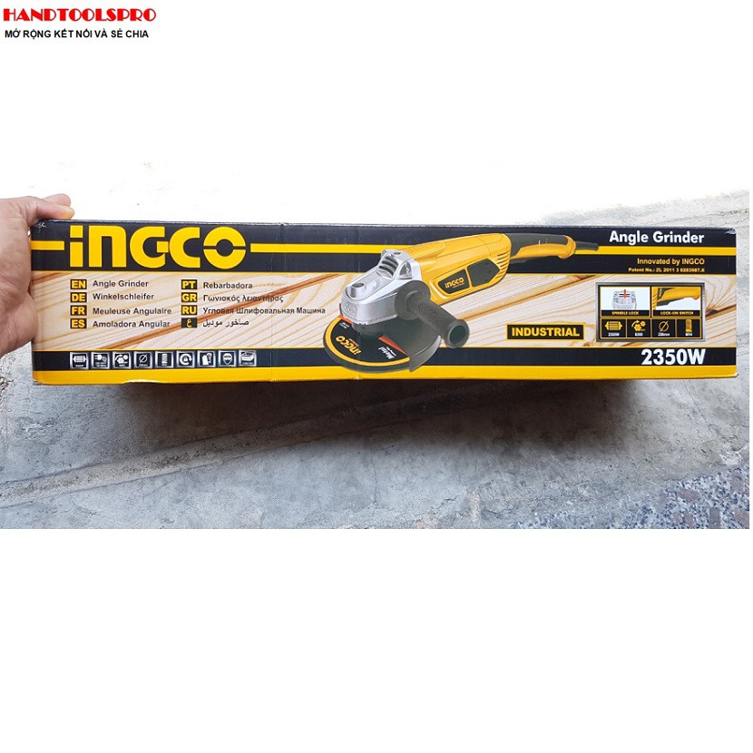 Máy mài góc cầm tay 2400W INGCO AG23508