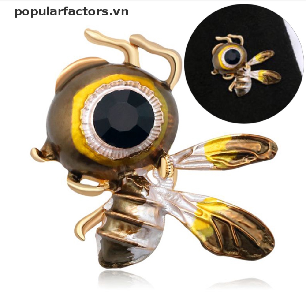 Ghim Cài Áo Hình Chú Ong Đính Đá Thời Trang Cho Nữ