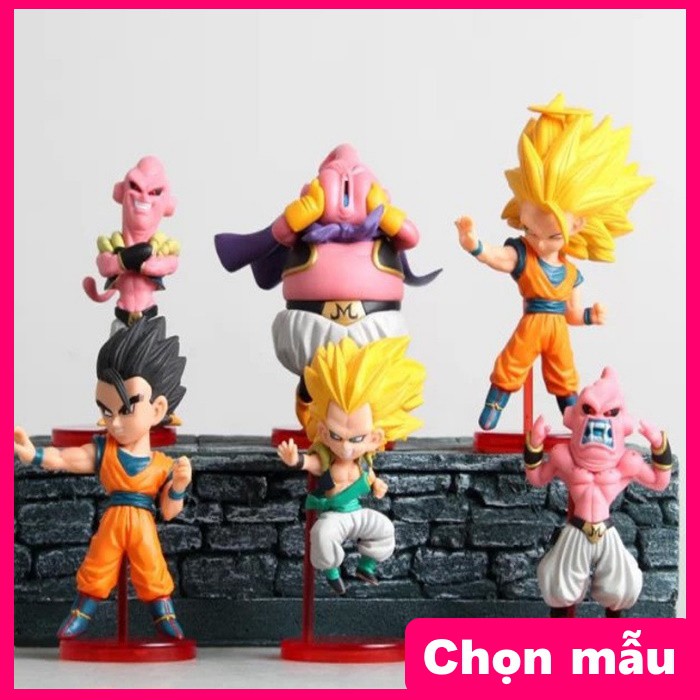 Lẻ Mô hình nhân vật 7 viên ngọc rồng Dragon Ball Son Goku 8-10 CM combo 12