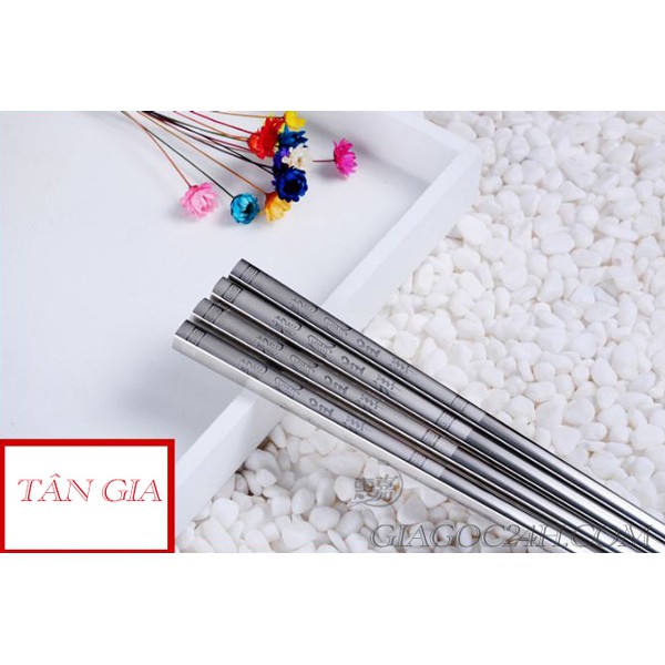 Đũa ăn cơm inox 304 siêu bền 10 đôi