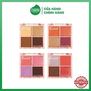 Phấn mắt 4 ô có nhũ silkygirl full bloom quad