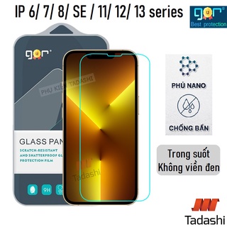 Kính Cường Lực GOR 9H Cho iPHONE 6/7/8/X/11/12/ 6P/7P/8P/11Pro/12Pro/11ProMax/12ProMax XS/ XR/ Xs Max GOR 2.5D (FullBox)