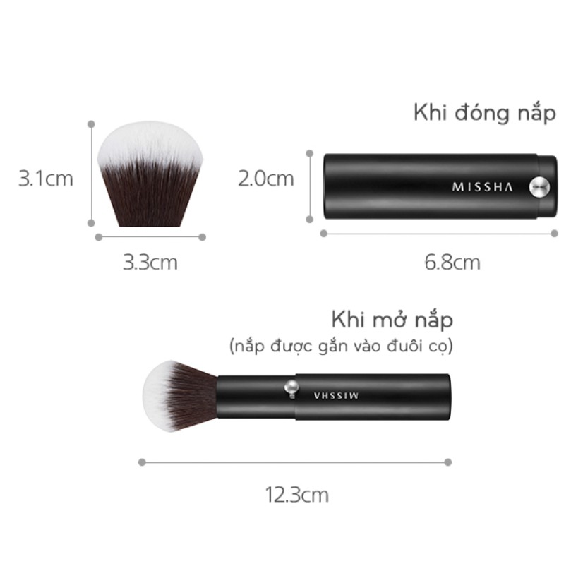 CỌ MÁ HỒNG &amp; PHẤN PHỦ [Missha] Artis Tool Portable Brush #205