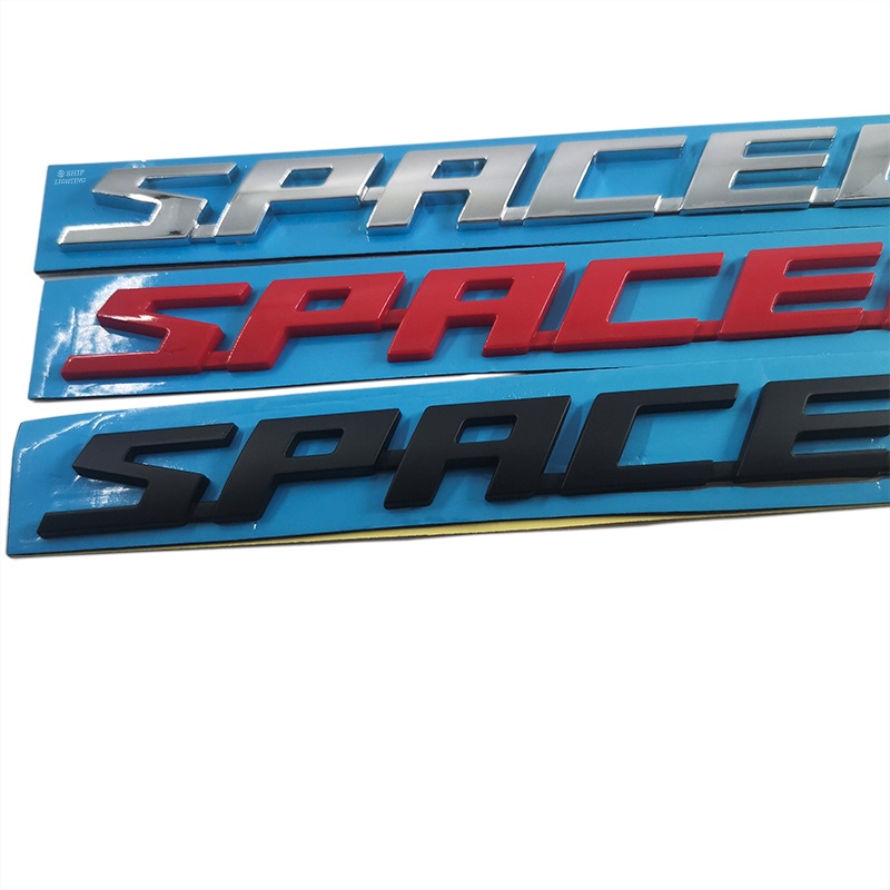 1 Nhãn Dán Trang Trí Thân Xe Hơi Bằng ABS Chrome / Đỏ / Đen Hình Logo Không Gian Cho ISUZU DMAX SPACE CAB SPACECAB
