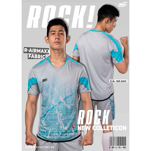 Bộ quần áo đá banh RIKI ROCK - vải mè mát lạnh ,thun co giãn và thoáng mát -hàng phân phối chính hãng