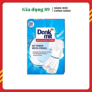 Giấy tẩy trắng quần áo Denkmit Tomlige 20 miếng, giấy tẩy trắng denkmit