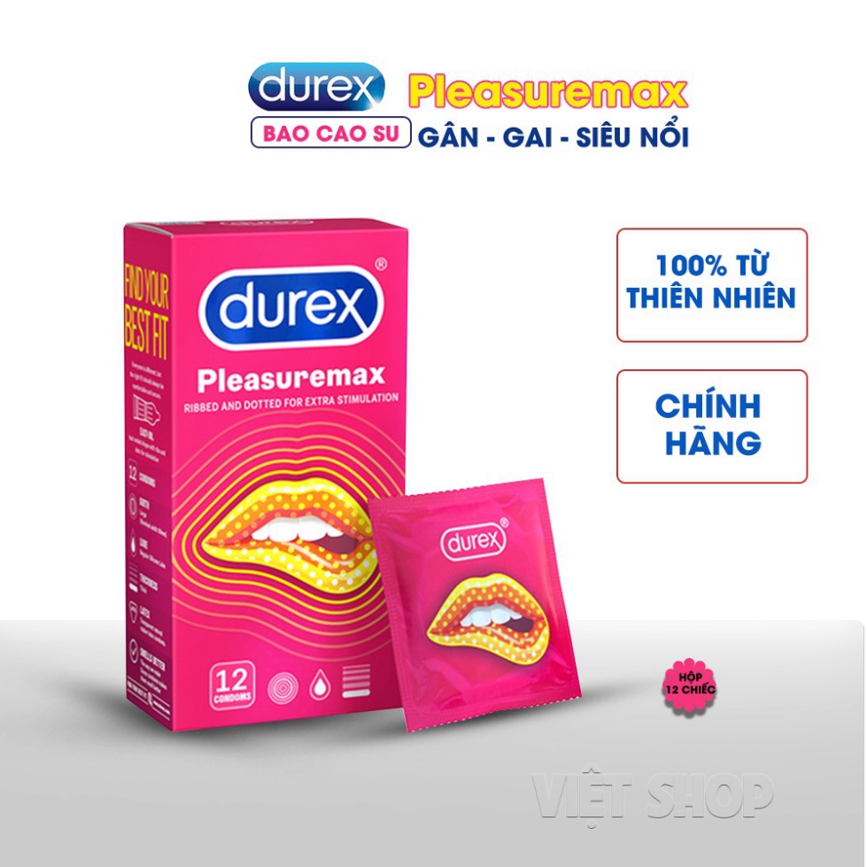 [Tặng Bcs Runbo] Combo 5 Hộp (60 Cái) Bao Cao Su Durex loại Fetherlite + Plesuremax + Invisible + Performa + Kingtex