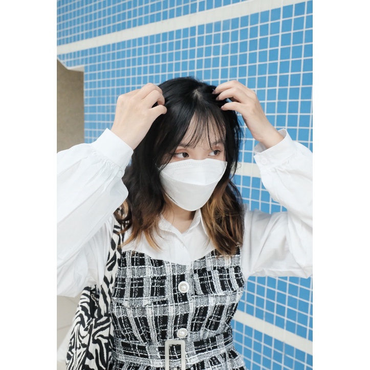 Áo sơ mi Dạ Tweed kẻ caro JU SEOK KYUNG kèm ảnh thật-  cuộc chiến thượng lưu
