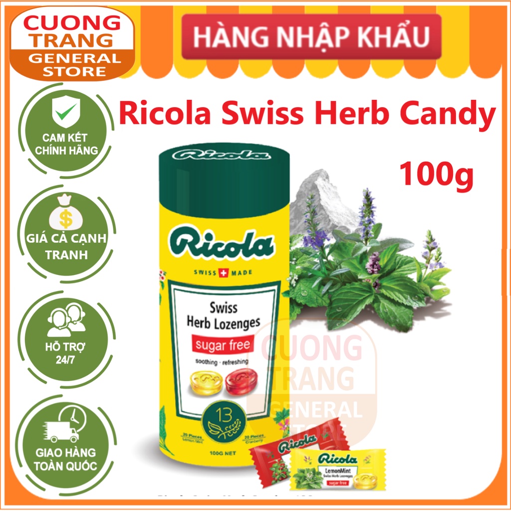 Hộp kẹo Ricola Swiss Herb Candy 100g